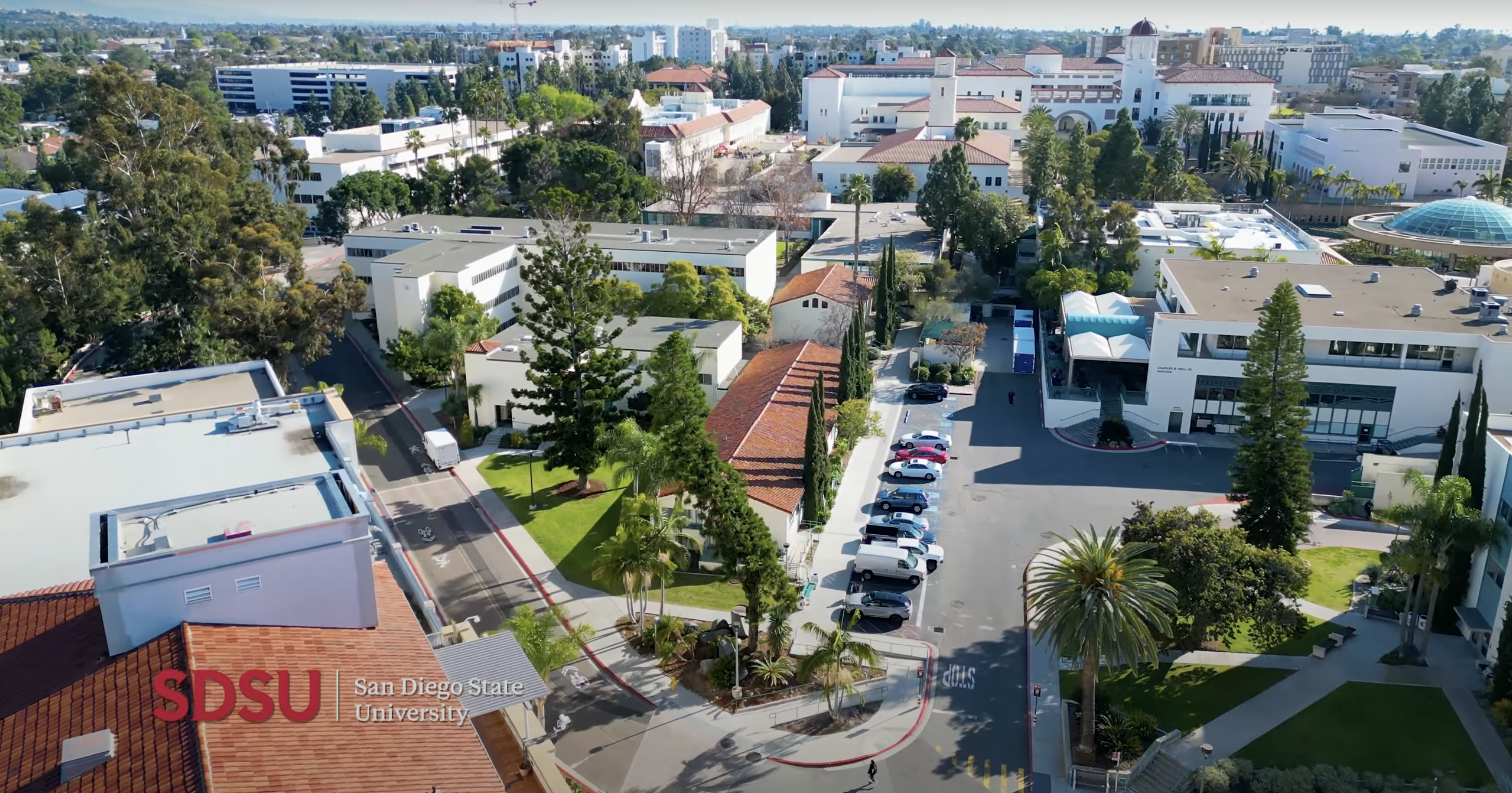 aerial view of SDSU